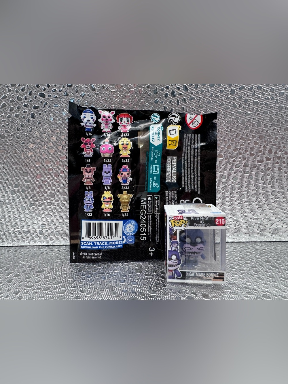 Funko Bitty Pop! FNAF Nightmare Bonnie #215 RARE 1/32 Five Nights at Freddy’s
